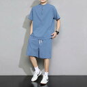 メンズ 夏用 上下セット 2点セット Tシャツ パンツ ジャージ 男子用 スポーツウェア セットアップ 運動 カジュアル 吸汗 速乾 通気