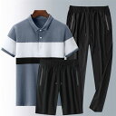 メンズ 夏用 上下セット 2点セット Tシャツ パンツ ジャージ 男子用 スポーツウェア セットアップ 運動 カジュアル 吸汗 速乾 通気