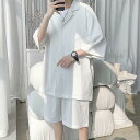 メンズ 夏用 上下セット 2点セット Tシャツ パンツ ジャージ 男子用 スポーツウェア セットアップ 運動 カジュアル 吸汗 速乾 通気