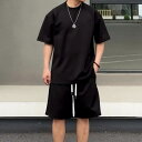 メンズ 夏用 上下セット 2点セット Tシャツ パンツ ジャージ 男子用 スポーツウェア セットアップ 運動 カジュアル 吸汗 速乾 通気
