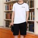 メンズ 夏用 上下セット 2点セット Tシャツ パンツ ジャージ 男子用 スポーツウェア セットアップ 運動 カジュアル 吸汗 速乾 通気