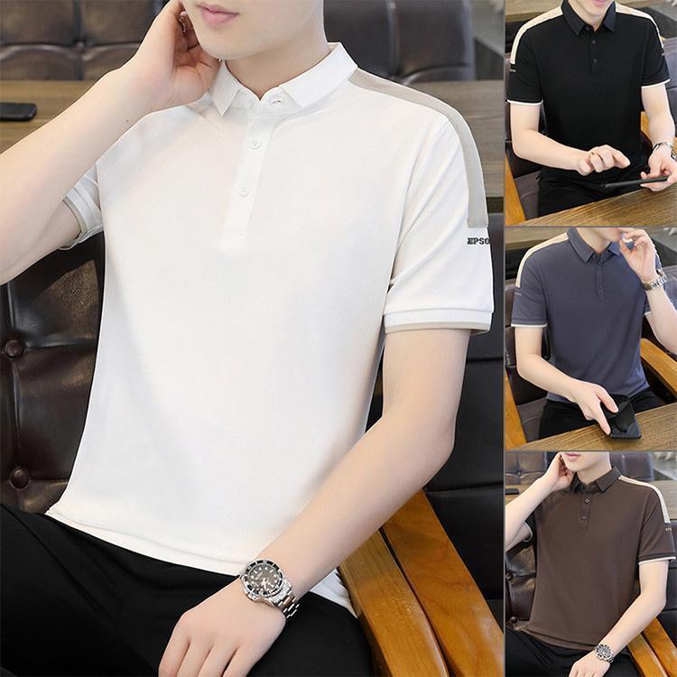 乐天商城 - メンズ ポロシャツ poloシャツ メンズTシャツ 春夏 半袖 シャツ トップス インナー カジュアル 吸汗 速乾 シンプル