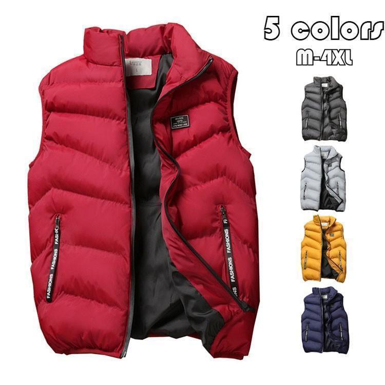 ダウンベスト メンズ 中綿 ベスト キルティング ベスト 袖なし ジャケット おしゃれ 男性 アウター デザイン ファッション 秋冬 防寒防風保温 新作