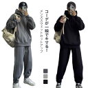上下セット スウェット メンズ パーカー フード付き スポーツウエア 春 秋冬 パーカー 上下 ジョガーパンツ スウェットパンツ プルオーバー 黒 ブ