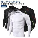 スポーツインナー 秋 アンダーシャツ メンズ コンプレッション ハイネック オールシーズン 接触冷感 春 アンダーウェア 消臭 吸水 Tシャツ イン