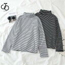 インナーウェア 裏起毛 レディース 長袖Tシャツ ボーダー柄 インナー ハイネック 裏ボアトップス 防寒 Tシャツ 冬 カットソー 秋 重ね着
