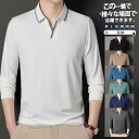 ゴルフウェア メンズ ポロシャツ 秋 冬 トップス カジュアル 大きいサイズ 春 長袖 Tシャツ おしゃれ シンプル スポーツ 父の日 新作 紳士