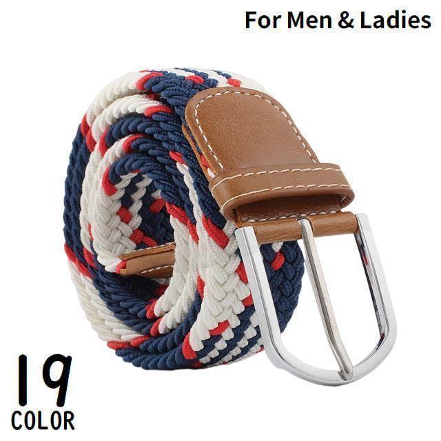 メッシュベルト 太ベルト メンズ レディース キャンバス レザー調 編み込み 幅広 ウエストマーク カジュアル ピンバックル