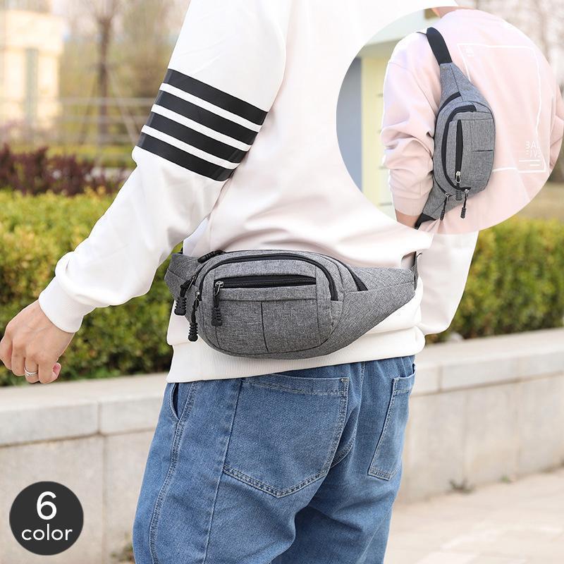 ウエストポーチ ボディバッグ メンズ レディース 男女兼用 ウエストバッグ ヒップバッグ 杢カラー おしゃれ かっこいい シンプル カジュアル デイリ