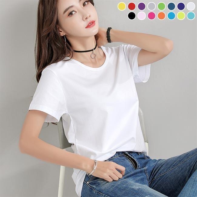 樂天商城 - Tシャツ 半袖 無地 レディース 夏 半袖Tシャツ ゆったり 無地Tシャツ 女性 サマーTシャツ シンプル カラバリ カットソー クルーネック
