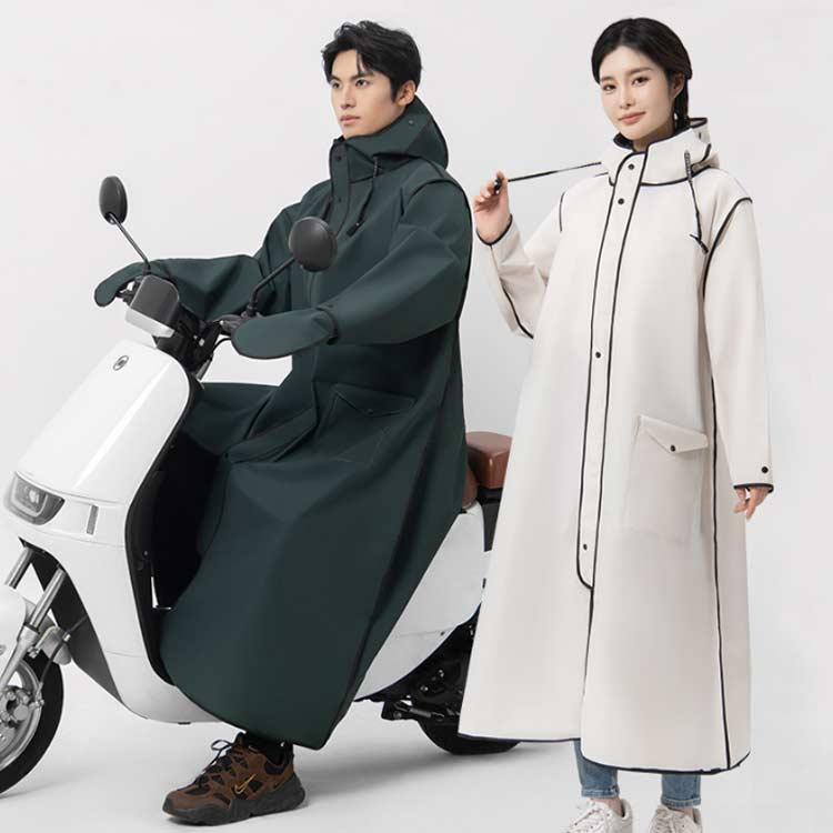 レインコート レディース メンズ 男女兼用 自転車 通勤 通学 レインウエア ロング丈 顔濡れない おしゃれ 二重つば 自転車カッパ 雨具 ポンチョ