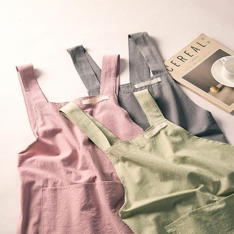 エプロン 保育士 お洒落 ワンピース 大きいサイズ 子供用 ロング 無地 可愛い レディース カフェ プレ..