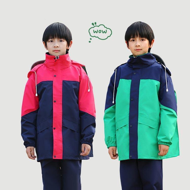レインスーツ ランドセル対応 ジュニア 子供用 レインウエア 上下セット キッズ 合羽 小学生 中学生 上下セット レインコート 男女兼用 反射テープ