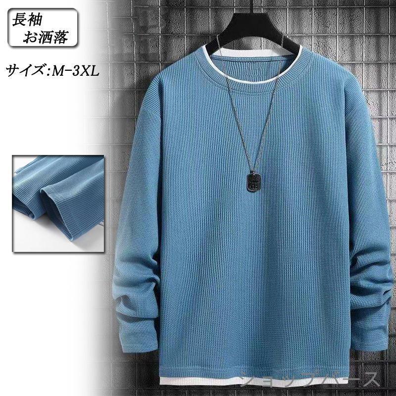 トレーナー メンズ スウェット 長袖 Tシャツ 秋 冬 ビッグシルエット ゆったり 春 秋服 インナー スポーツ プルオーバー カジュアル