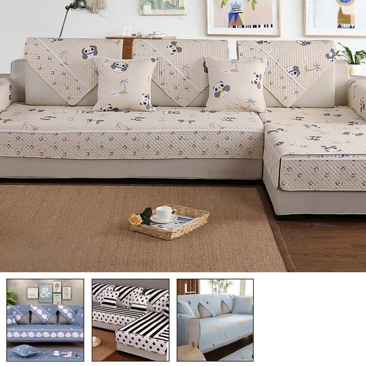 7点セット ソファーカバー おしゃれ 洋風 インテリア 汚れ 防止 滑り止め 模様 多機能 シンプル