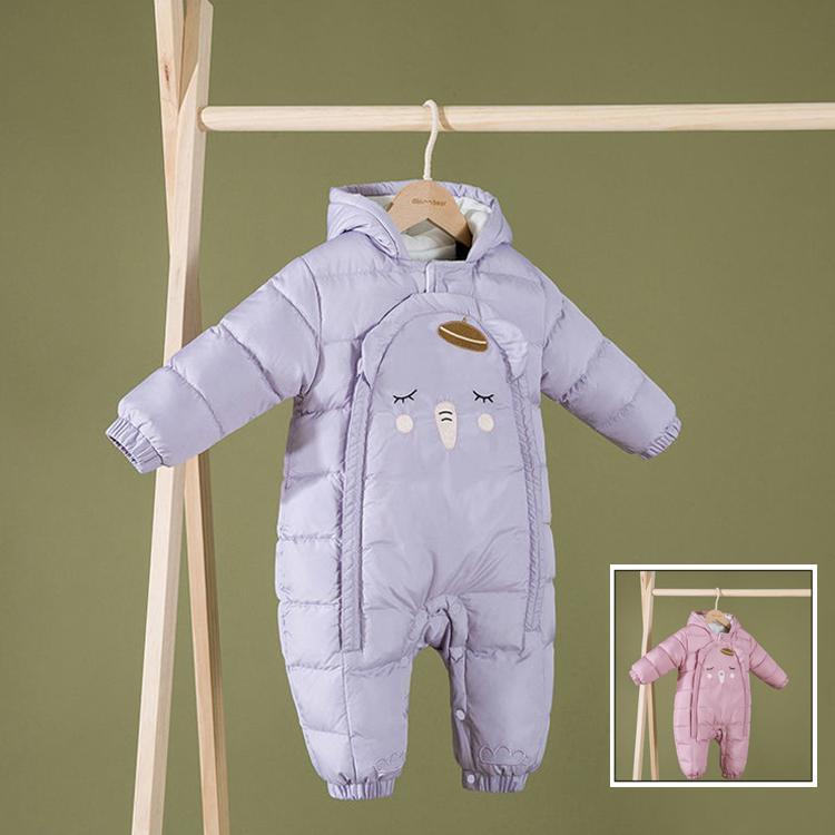 Coat - 秋冬 ベビー ロンパース ダウンコート カバーオール ジャンプスーツ 防寒ダウンジャケット 男の子 女の子 出産祝い ベビー服 本物のダウン