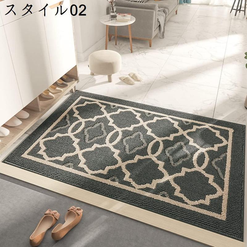 玄関マット 玄関マット 半円 120*180cm 半円形マット 北欧 屋外 屋内 室内 ジオメトリ 柄 洗える 泥落とし 汚れ防止 吸水性