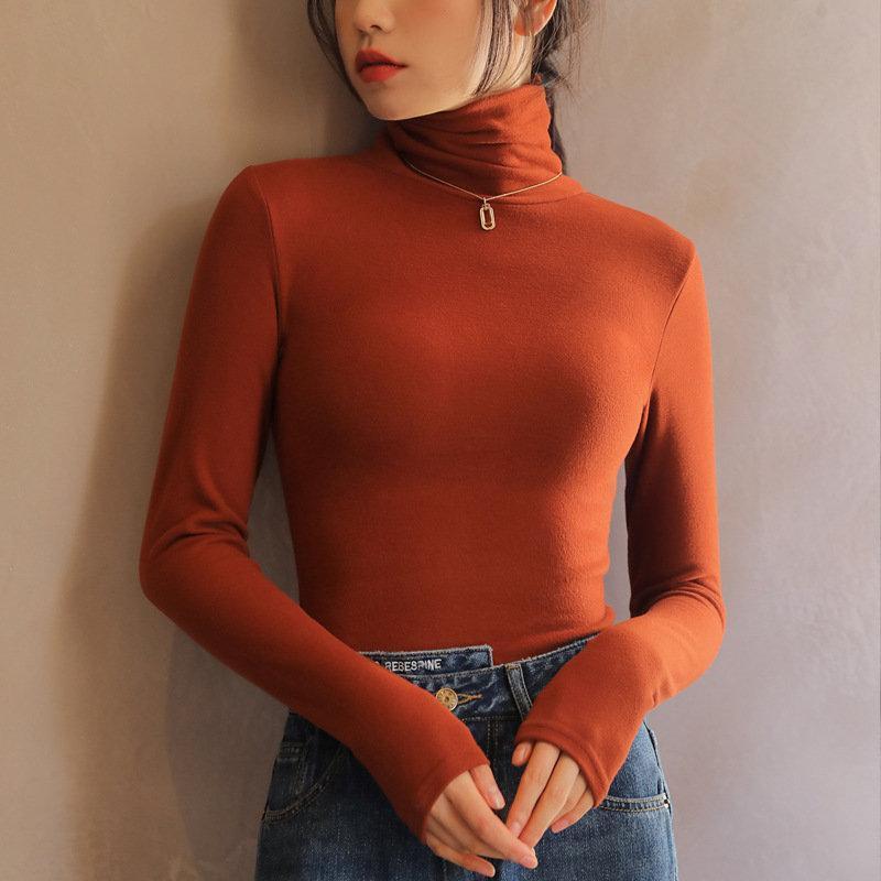 長袖 tシャツ レディース 防寒インナー Tシャツ トップス ハイネック 秋冬 ロング丈 ロングシャツ 体型カバー カットソー 冬服 インナー おしゃれ 着痩せ