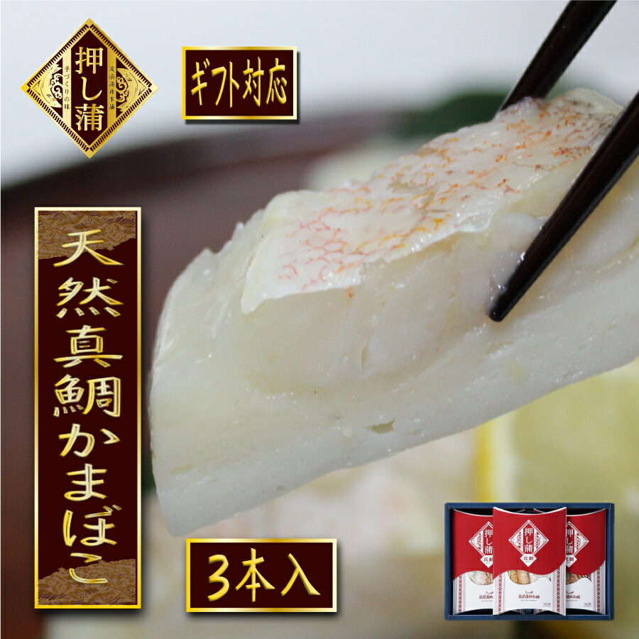 押しかま 真鯛 3本 30%OFF スーパーセール お歳暮 真空パック クール便発送 かまぼこ 練り物 おつまみ お酒すり身 贈答 福津産 手づくり 魚 フィレ...