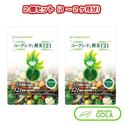 ユーグレナと酵素121 100粒入 2個セット ユーグレナ 健康食品・サプリメント ミドリムシのちから100