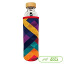 \ お買い物マラソン / フラスカ 広口ボトル ジオメトリック (幾何学) 500ml ミネラルウォーター マイナスイオン