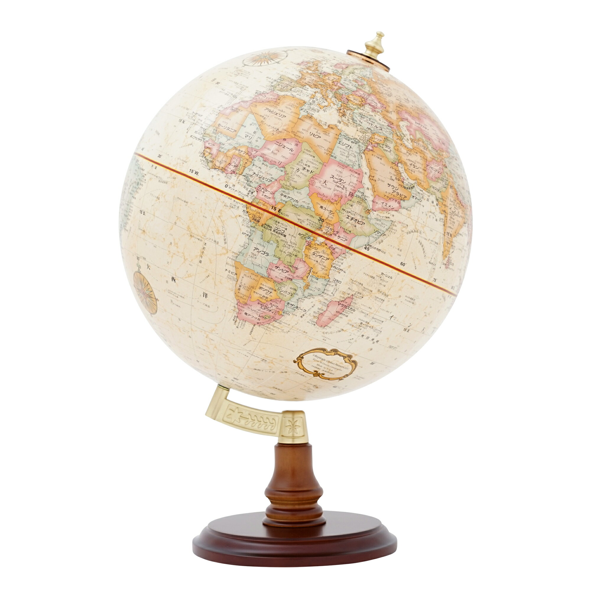 【リプルーグル地球儀】 The CRANBROOK 　クランブルック型日本語版(球径30cm／行政型)