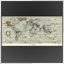 【日本製 インテリア ポスター】300年前の大航海時代を感じる!ファルク地球図