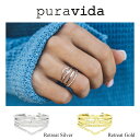 PuraVida プラヴィダ リング Retreat Silver Gold 指輪 シルバー ゴールド 真鍮 ロジウムメッキコーティング レディース メンズ アクセサリ サーフィン ファッション