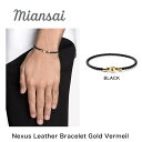 Miansai ~ATC uXbg Y fB[X jZbNX Nexus Leather Bracelet,Gold Vermeil Mtg v[g S[hFC }CATC
