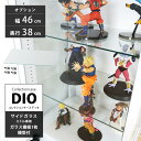地球家具 コレクションラック DIO ディオ 側面ガラスタイプ専用 追加ガラス棚板 単品 ( ガラス棚板のみ) ( 奥行38cm用 深型 ) コレクションケース ガラスケース ディスプレイラック(3)
