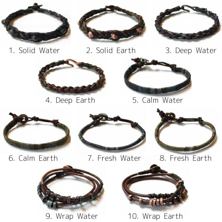 wakami ブレスレット メンズ 【国内発送 送料無料】 Wakami ワカミ ブレスレット The 4 Elements - Water and Earth Bracelet アンクレット メンズ レディース ペア ビーズ パーツ アクセサリー 【newyear_d19】