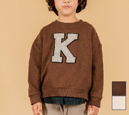 【SALE 50%OFF】F.O.KIDS エフオーキッズ【2022秋冬】【トップス トレーナー スウェット】アップリケレイヤードライクトレーナー411152