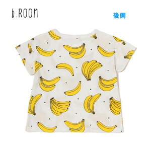 b・ROOM(ビ・ルーム)バナナ総柄Tシャツ-2222【100cm|110cm|120cm|130cm】【メール便OK】
