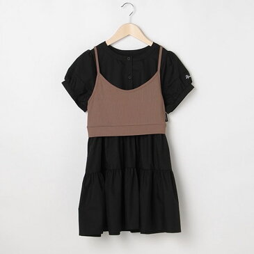 (SALE)(21ss)バイ ラビット(by LOVEiT)ティアードワンピース×テレコビスチェセット-2302 【140cm|150cm|160cm】【メール便OK】
