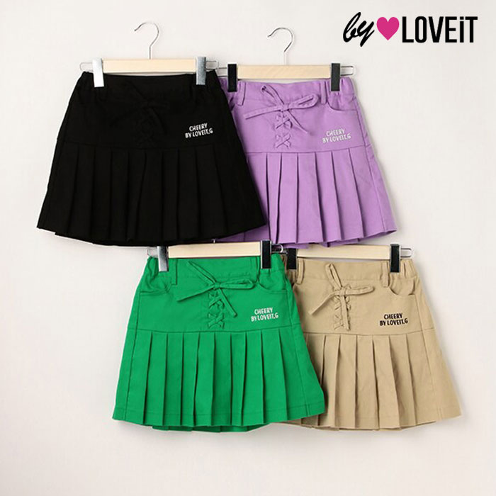 (23ss)バイ ラビット(by LOVEiT)インパン付きレースアップスカート-1101【130cm|140cm|150cm|160cm】【宅配便】