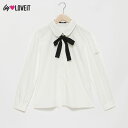 (24ss)バイ ラビット(by LOVEiT)リボンタイつきブラウス-1603【130cm-160cm】【宅配便】
