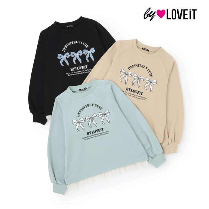 (10%OFF)(25aw)バイ ラビット(by LOVEiT) リボントレーナー-4281【140cm-160cm】【宅配便】