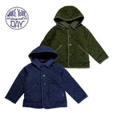 (SALE 30％OFF)make your day(メイクユアデイ)(フィクスラボ) 裏フリースキルトブルゾン-0133【110cm〜140cm】【宅配便】