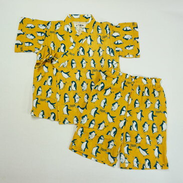 (SALE 30%OFF)【盛夏】make your day(メイクユアデイ)(フィクスラボ) ペンギン柄甚平-0401【90cm〜140cm】【メール便OK】