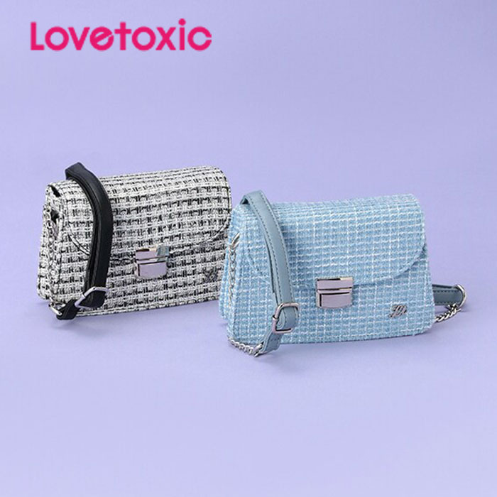 (2022AW)ラブトキシック（LOVETOXIC）ツイードフラップショルダーBAG-3455【FREE】【宅配便】