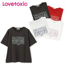 (SALE)(2025SS)ラブトキシック(LOVETOXIC)3段ロゴ刺しゅうTシャツ-3208【140cm|150cm|160cm】【メール便OK】