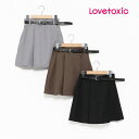 (SALE)(2024AW)ラブトキシック(LOVETOXIC)無地プリーツスカパン-3118 【140cm|150cm|160cm】【宅配便】