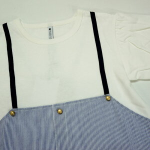 maarook(マルーク)コードレーンサロペット風ワンピース-7112【100cm〜140cm】【メール便OK】