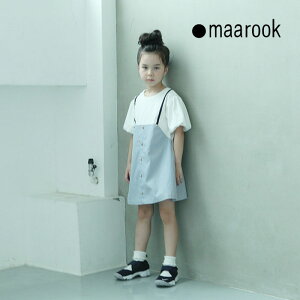 maarook(マルーク)コードレーンサロペット風ワンピース-7112【100cm〜140cm】【メール便OK】
