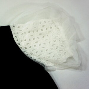 maarook(マルーク)レース×チュール袖Tシャツ-1268【100cm〜140cm】【メール便OK】
