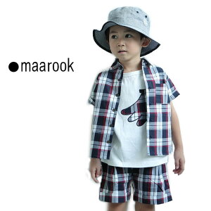 maarook(マルーク)チェックシャツ-4023【100cm〜140cm】【メール便OK】
