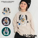 (SALE)(2024aw)OCEAN&GROUND(オーシャンアンドグラウンド)トロンプルイユプリントTシャツ-6005【80cm〜140cm】【メール便OK...