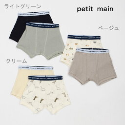 petit main （プティマイン）ボクサーパンツ2P-3408（100-130cm）男児【メール便OK】