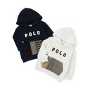 (25aw)petit main (プティマイン)【POLO BCS】パッチワークパーカー-3217(90-130cm)【宅配便】