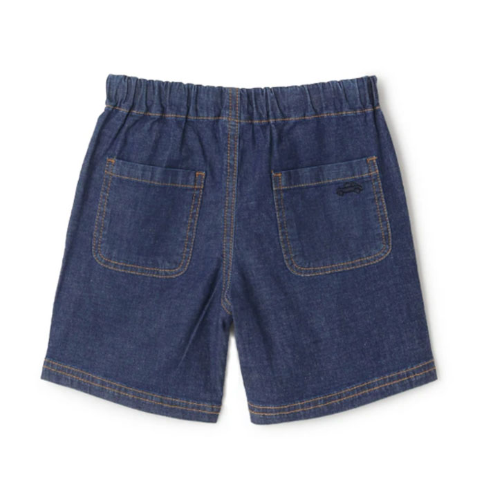 (SALE)(25ss)petit main （プティマイン）ストレッチデニムハーフパンツ-2121（90-130cm）【メール便OK】